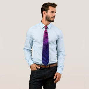 Corbata Groovy Resumen Swirls Gradiente Arcoiris Guay