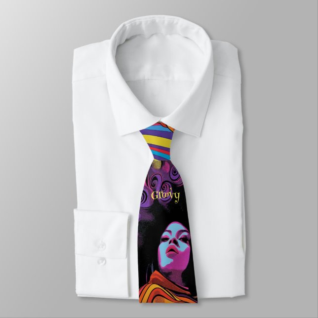 Corbata Groovy Retro Necktie (Atado)