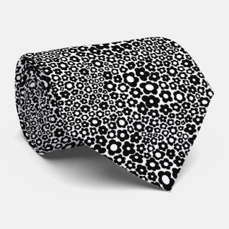 Corbata Groovy Tiny Black And White Daisies Necesario