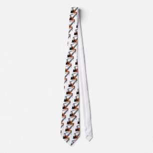 Corbata Grúa de construcción anaranjada