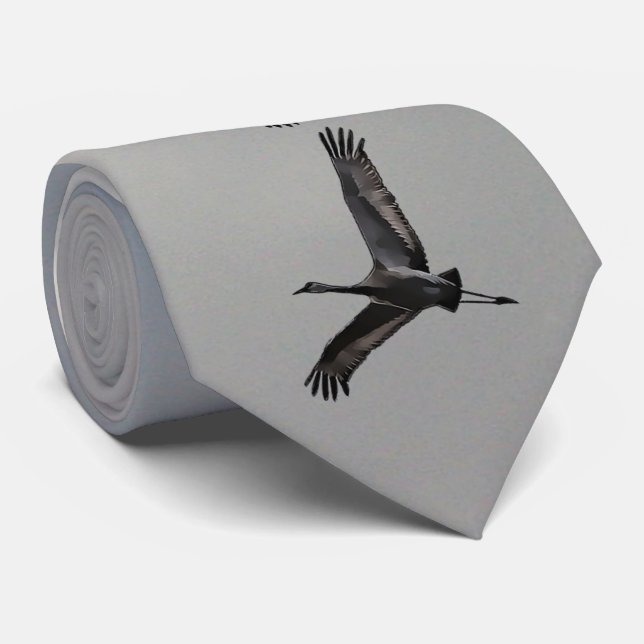 CORBATA GRÚAS DE SANDHILL (Enrollado)