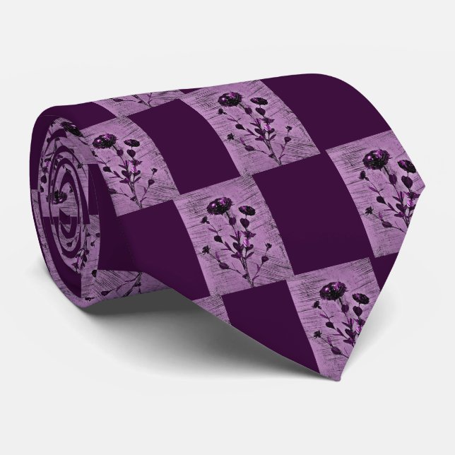 Corbata Grunge Arte Medieval Flower (Enrollado)