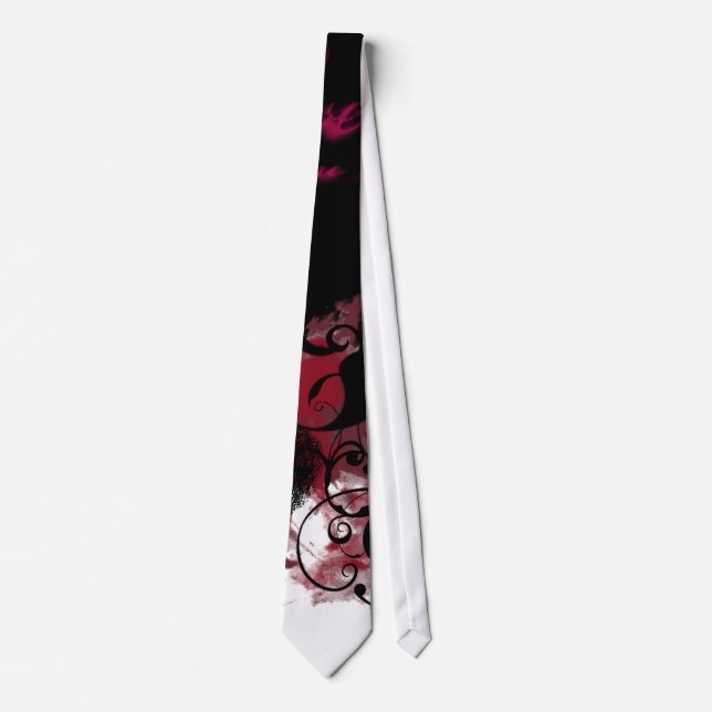 Corbata Grunge floral (Anverso)