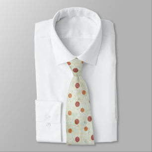 Corbata Grungy Red Polka Dot Pattern