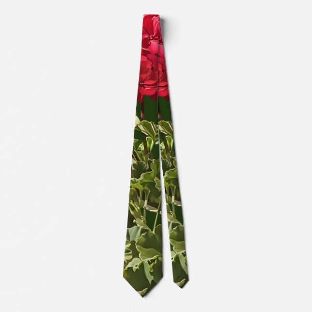 Corbata Grupo de geranios rojos (Anverso)