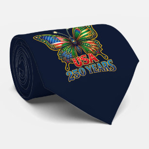 Corbata ¡Guau! Alas de la Libertad Mariposa USA 250 Años