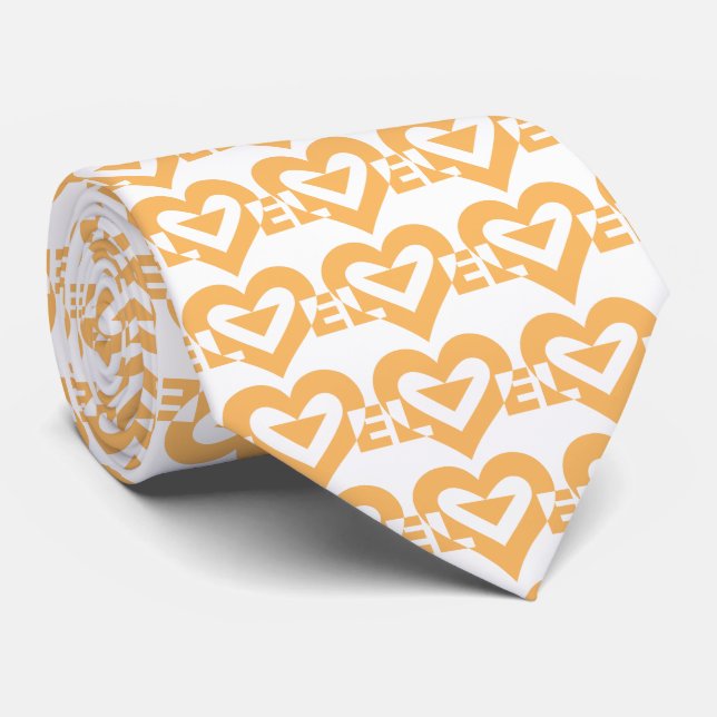 Corbata Guay Love Graphic, Naranja (Enrollado)