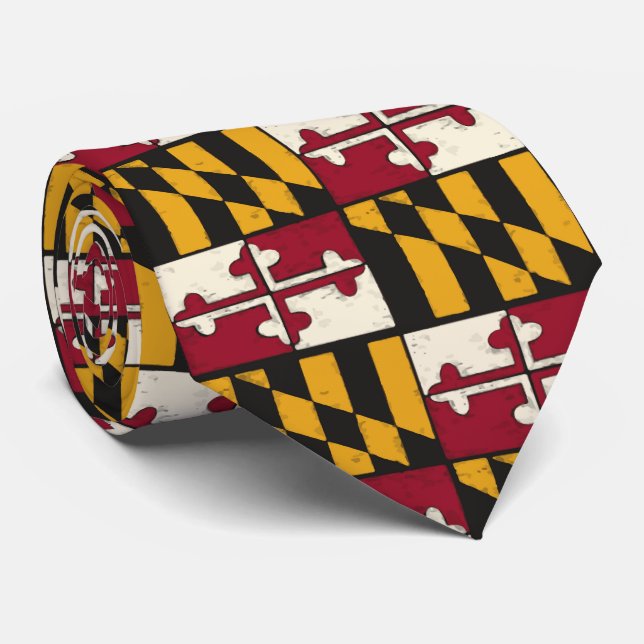 Corbata Guay Maryland State Flag Business (Enrollado)