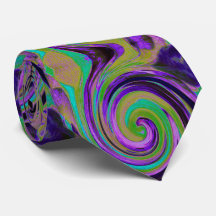 Guay Retro Purple and Chartreuse Liquid Art Swirl