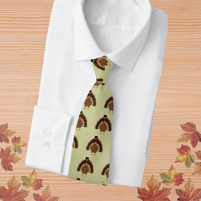 Corbata Guay Turquía con gafas de sol Feliz Día de Acción  (Cool Turkey Thanksgiving fun pattern Neck Tie by PLdesign, custom gift for him.)