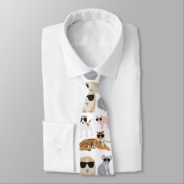 Corbata Guay y animales divertidos con gafas de sol