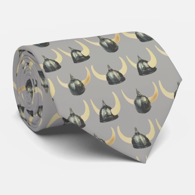 Corbata Guerreros Vikings Casco Mascota Necktie (Enrollado)