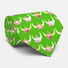 Corbata Guerreros Vikings Casco Mascota Necktie