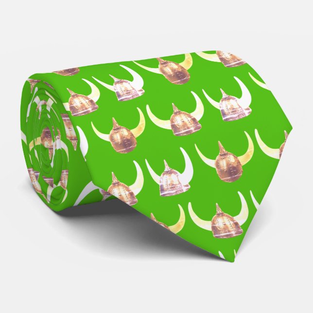 Corbata Guerreros Vikings Casco Mascota Necktie (Enrollado)