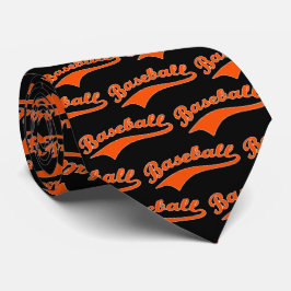 Corbata Guión De Béisbol En Naranja