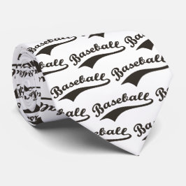 Corbata Guión De Béisbol En Negro