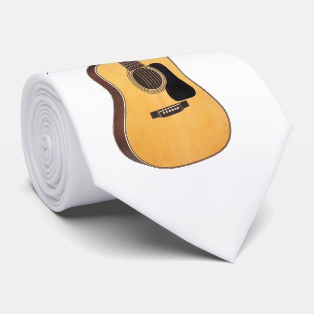 CORBATA GUITAR -TIE-ON BLANCO (Enrollado)