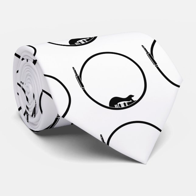 Corbata Guitarra eléctrica minimalista (Enrollado)
