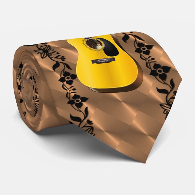 CORBATA GUITARRA-VINE EN BRASS (Enrollado)