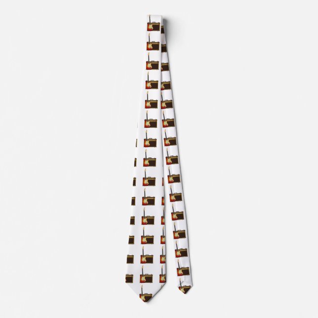 Corbata Guitarra Y Aplificador (Anverso)