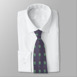 Corbata Guitarras verdes en azul marino