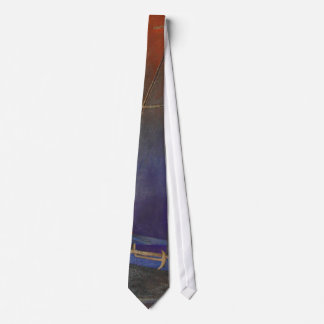 Corbata Gulet artístico bajo vela en Naranja y morado