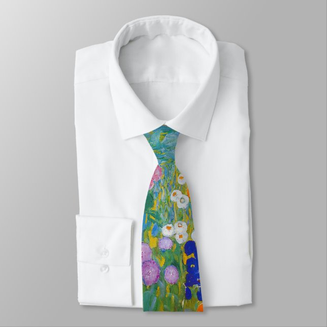 Corbata Gustav Klimt - Jardín de flores (Atado)