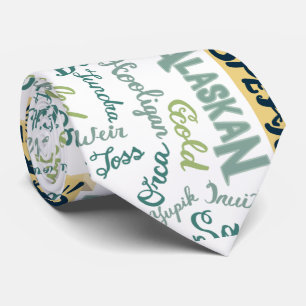 Corbata ¡Habla Alaskan! Canto blanco