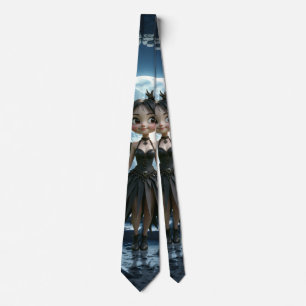Corbata Hada gótica adorable nacida de la luna, la pequeña