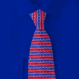 Corbata Haiti Flag Brick Pattern