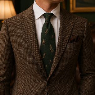 Corbata Halcón de halconería de dinero antiguo Pluma de es