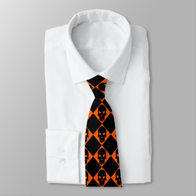 Corbata Halloween Black Skull Tie (Atado)