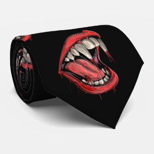 Corbata HALLOWEEN - Colmillos de vampiro sangrientos 1