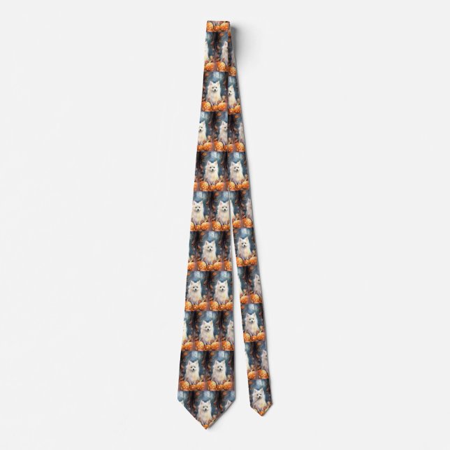 Corbata Halloween Eskimo Estadounidense con calabazas asus (Anverso)