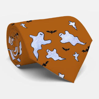 Corbata Halloween Fantasma y Bats