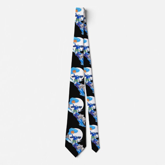 Corbata Halloween Headless Alaskan Musher Whimsical Tie (Anverso)