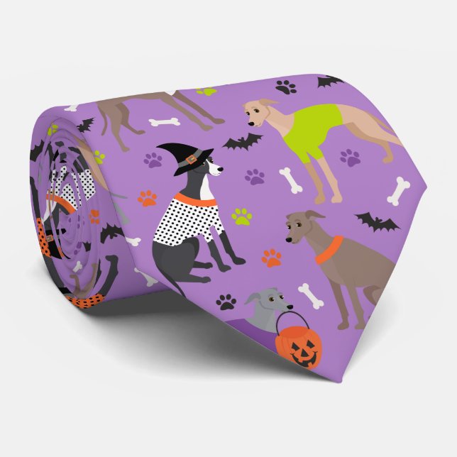 Corbata Halloween Italian Greyhound (Enrollado)