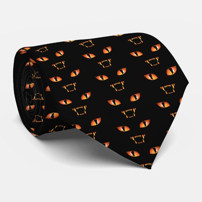 Corbata Halloween Lazos Black Cat Halloween Necesarios (Enrollado)