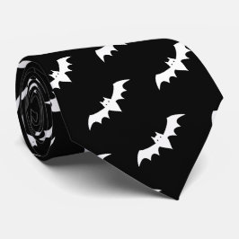 Corbata Halloween Murciélagos Black White Pattern Necesari