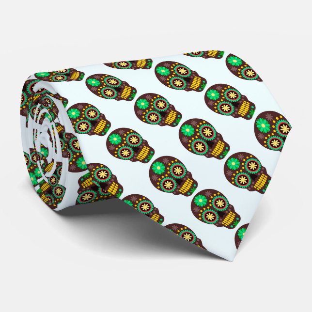 Corbata Halloween Necktie Skulls (Enrollado)