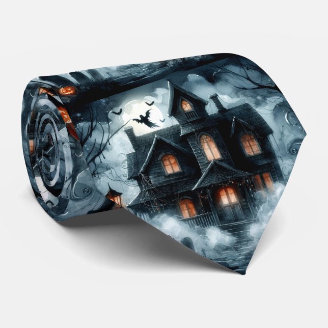 Corbata Halloween obsesionada con fantasmas (Enrollado)