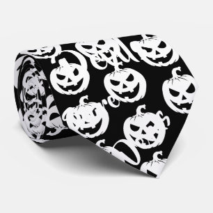 Corbata Halloween Scary Face Jack-O-Lantern Personalizado