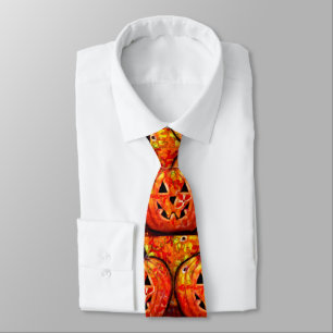 Corbata Halloween sensacional Jack O Lantern Naranja de Fl