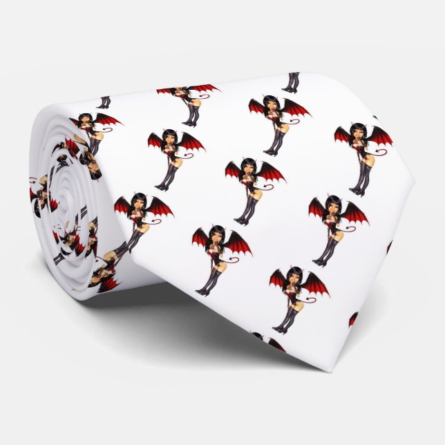 Corbata Halloween Tie/Devil Batgirl (Enrollado)