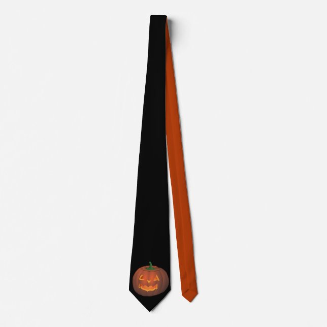 Corbata Halloween Ties Cumpkin Neckties Personalizar (Anverso)