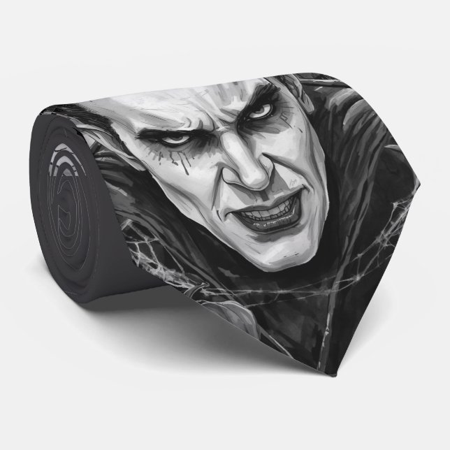 Corbata Halloween, Vampiro Sediento Sediento, Parche de Ca (Enrollado)