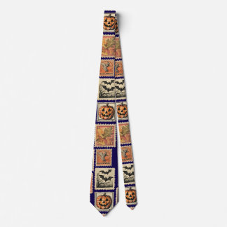 Corbata Halloween Vintage Stamp Pattern Tie