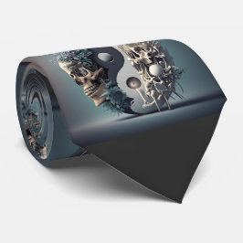 Corbata Halloween Yin-Yang Skeleton Fusion