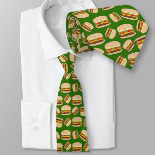 Corbata Hamburguesas Patrón Verde Foodie