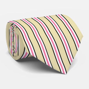Corbata HAMbyWG - Canto de cuello - Banda negra rosada ros